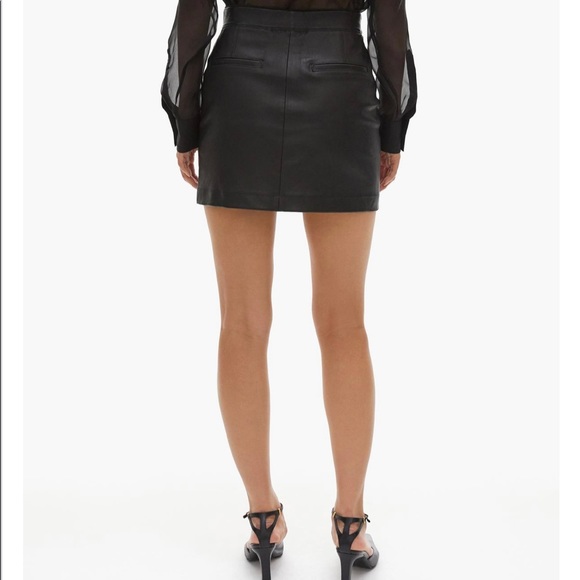 Helmut Lang mini leather skirt. Worn once. - Picture 5 of 9
